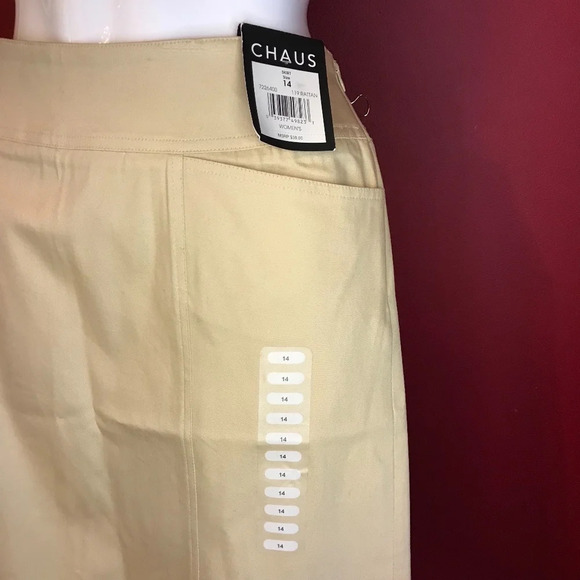 Chaus Women’s Khaki Skirt Size 14 - Picture 2 of 7